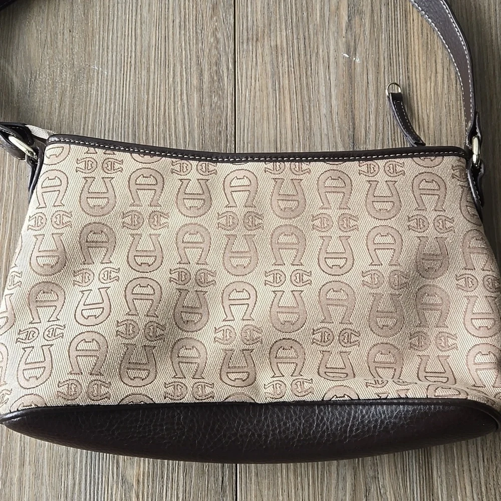 NWOT Etienne Aigner Signature Monogram Canvas Shoulder Bag